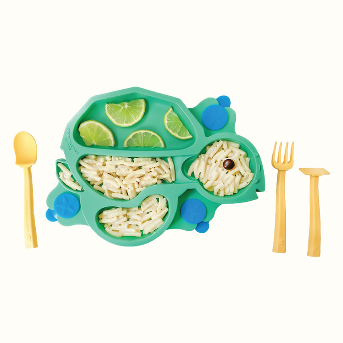 Turtle Training Plate and Utensils - Nature Baby Outfitter