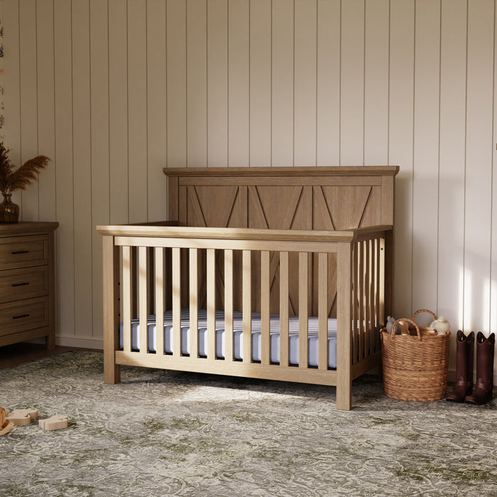 Monogram by Namesake Emory Farmhouse 4-in-1 Convertible Crib