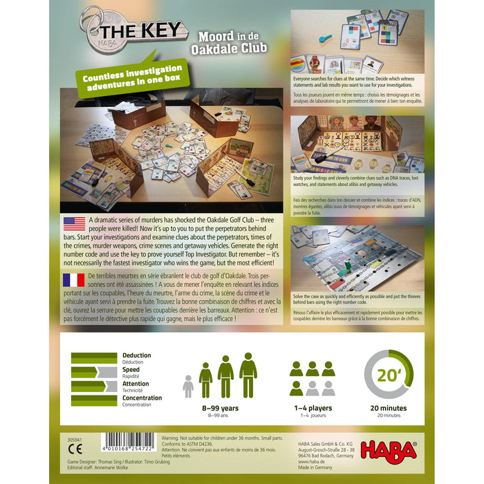 The Key: Murder at the Oakdale Club - Nature Baby Outfitter