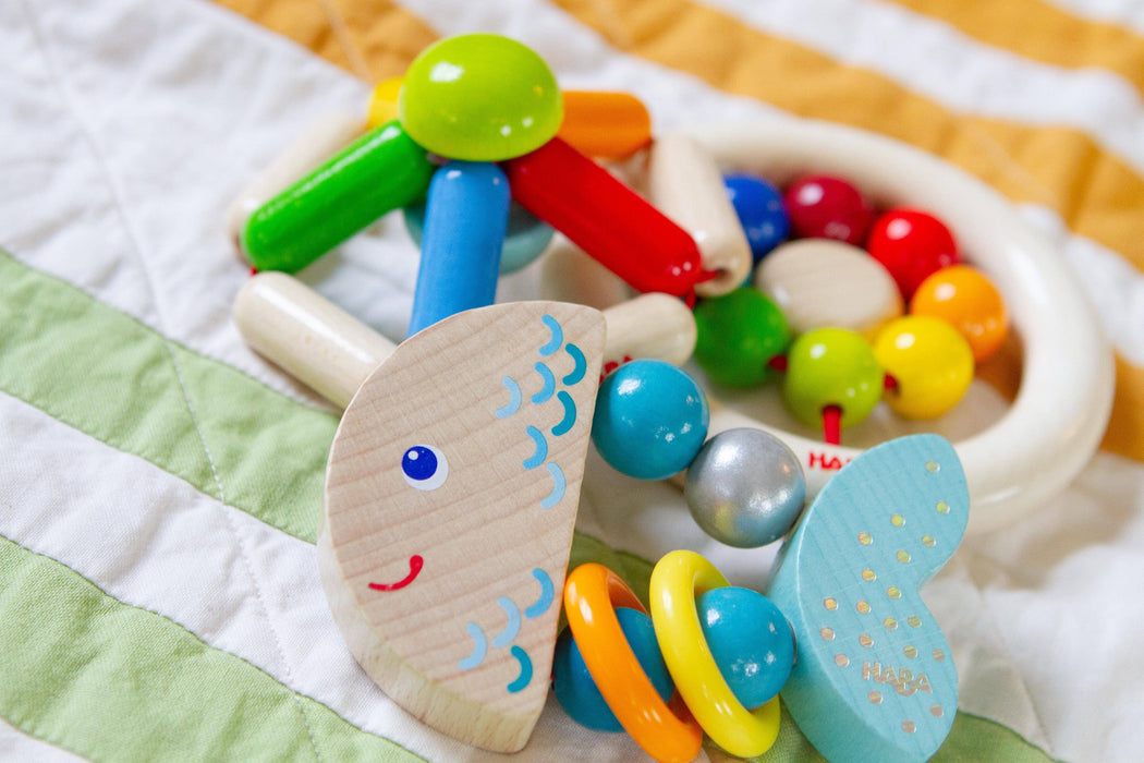 Rattlefish Wooden Baby Rattle - Nature Baby Outfitter