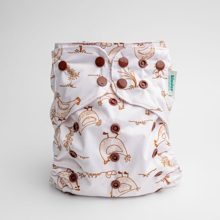 Animals and Insects: Essentials Pocket Cloth Diaper with Athletic Wicking Jersey, Grows with your Baby