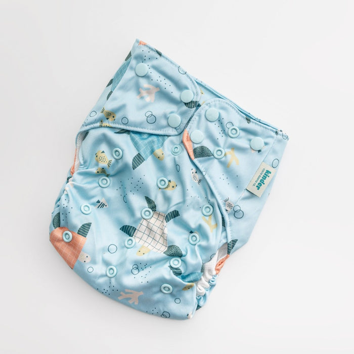 Reusable Swim Diapers with Athletic Wicking Jersey (7-60lbs)