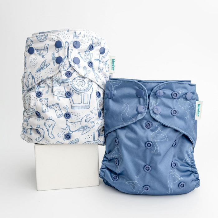 Animals and Insects: Essentials Pocket Cloth Diaper with Athletic Wicking Jersey, Grows with your Baby