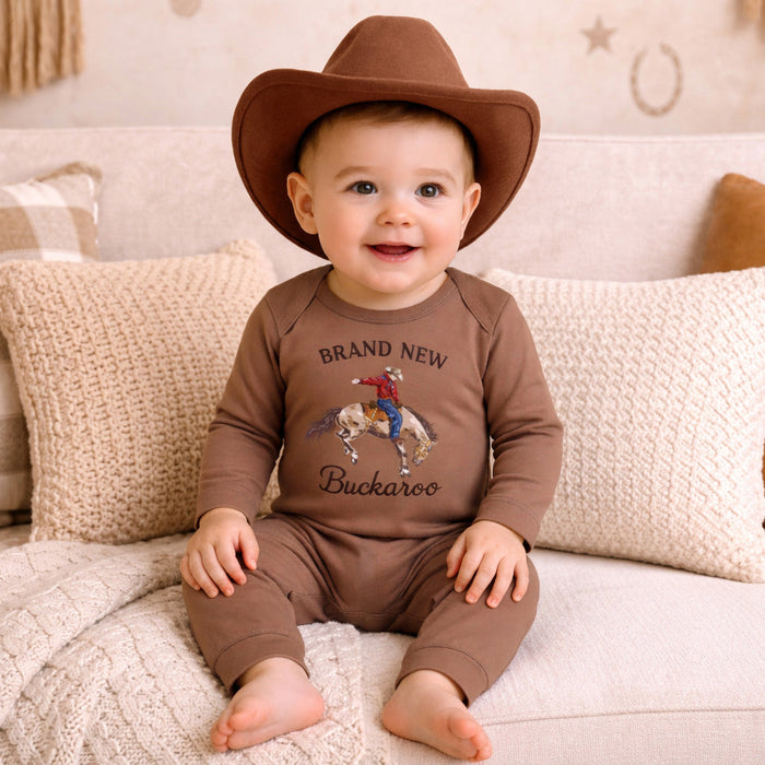 Brand New Buckaroo Cotton Romper - Nature Baby Outfitter