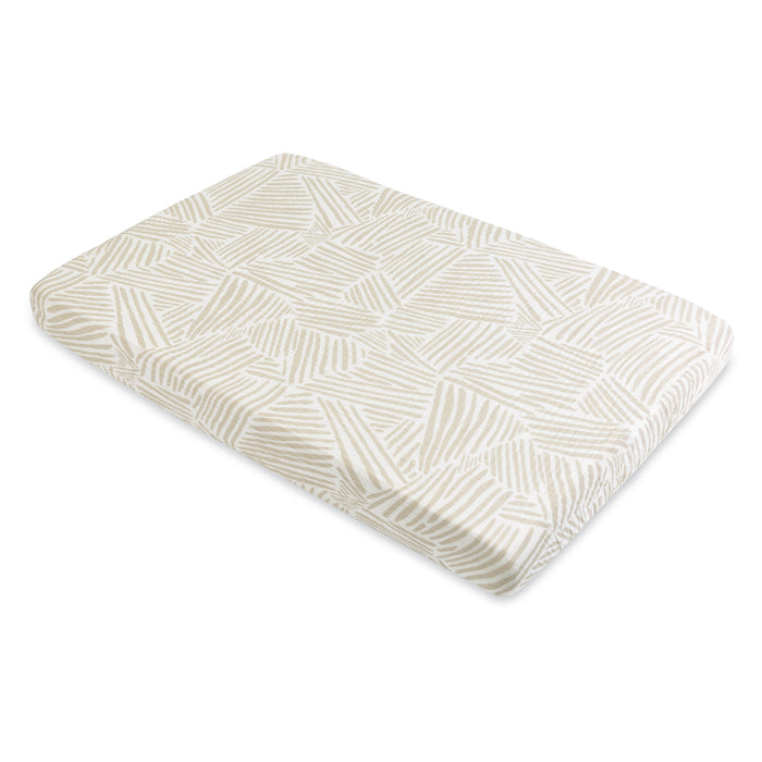 T29236,Babyletto,Oat Stripe Muslin Mini Crib Sheet in GOTS Certified Organic Cotton