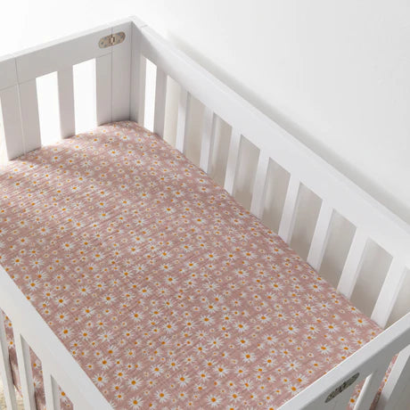 Daisy Organic Muslin Mini Crib Sheet