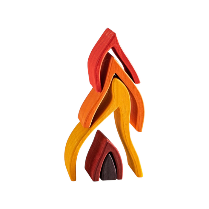 5-Piece Wooden Fire Stacking Blocks