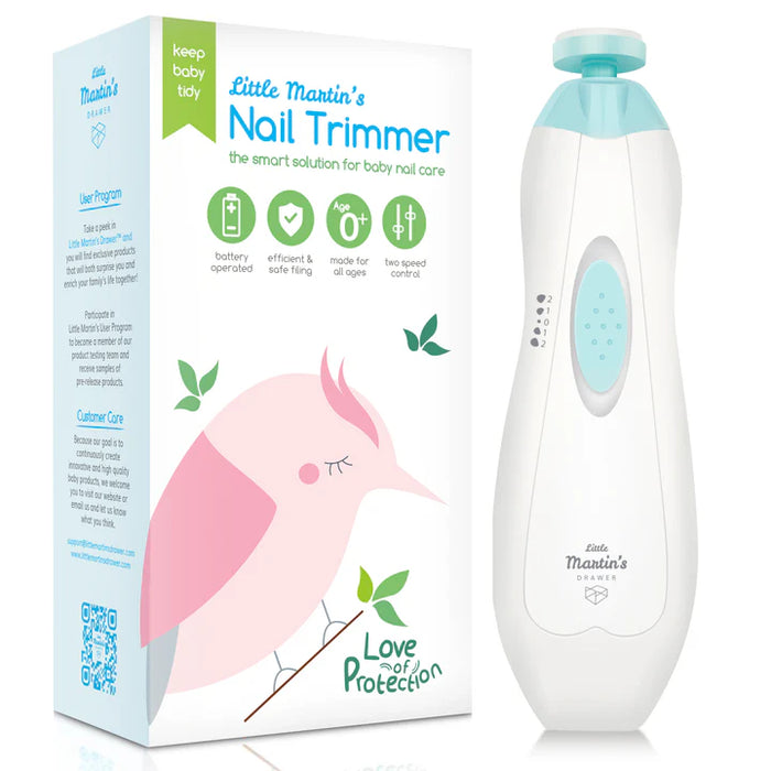 Little Martin's Baby Electric Nail Trimmer with Light - Light Sky Blue