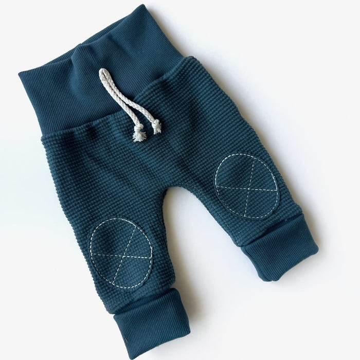 Blue Waffle Knee Patch Joggers