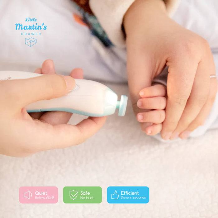 Little Martin's Baby Electric Nail Trimmer with Light - Light Sky Blue