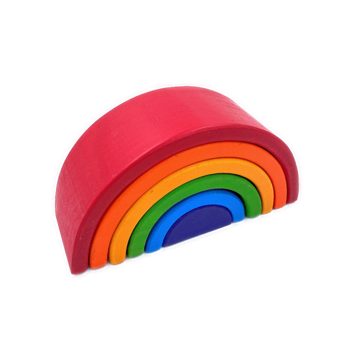 Small Rio Blocks 6 Pcs Small Rainbow Stacking Blocks in Primary Colors — Nature Baby ...