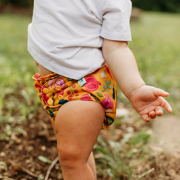 Food: Essentials Pocket Cloth Diaper with Athletic Wicking Jersey, Grows with your Baby
