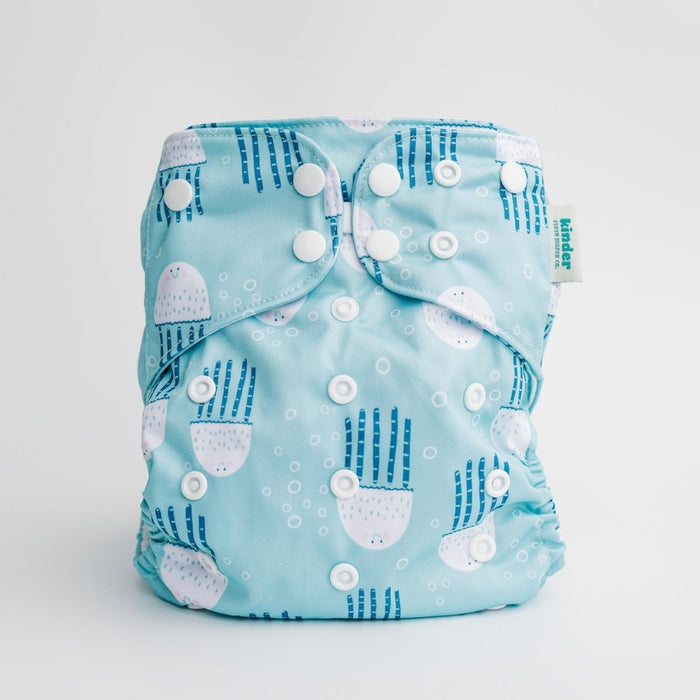 Animals and Insects: Essentials Pocket Cloth Diaper with Athletic Wicking Jersey, Grows with your Baby