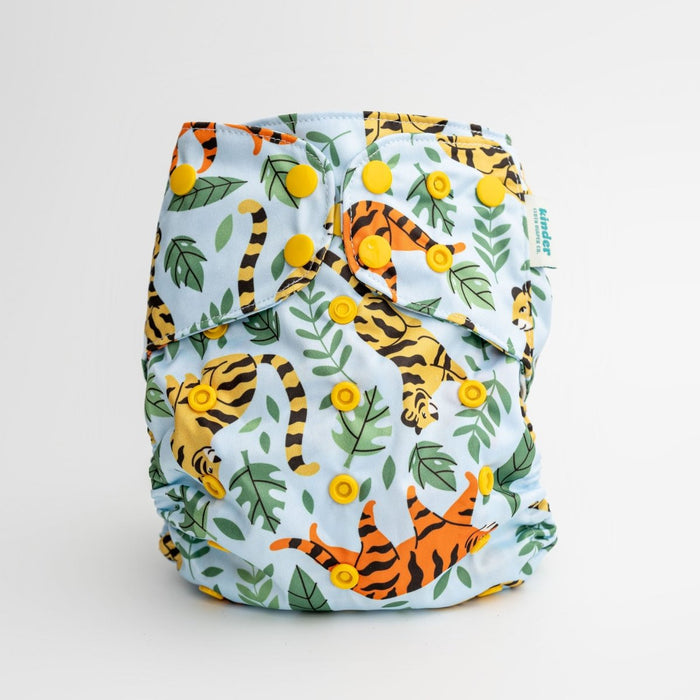 Animals and Insects: Essentials Pocket Cloth Diaper with Athletic Wicking Jersey, Grows with your Baby