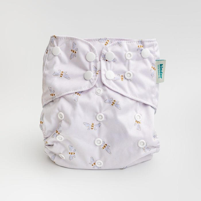 Nature: Essentials Pocket Cloth Diaper with Athletic Wicking Jersey, Grows with your Baby