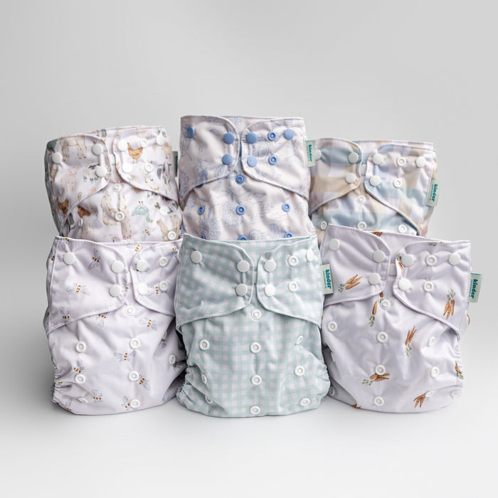 Nature: Essentials Pocket Cloth Diaper with Athletic Wicking Jersey, Grows with your Baby