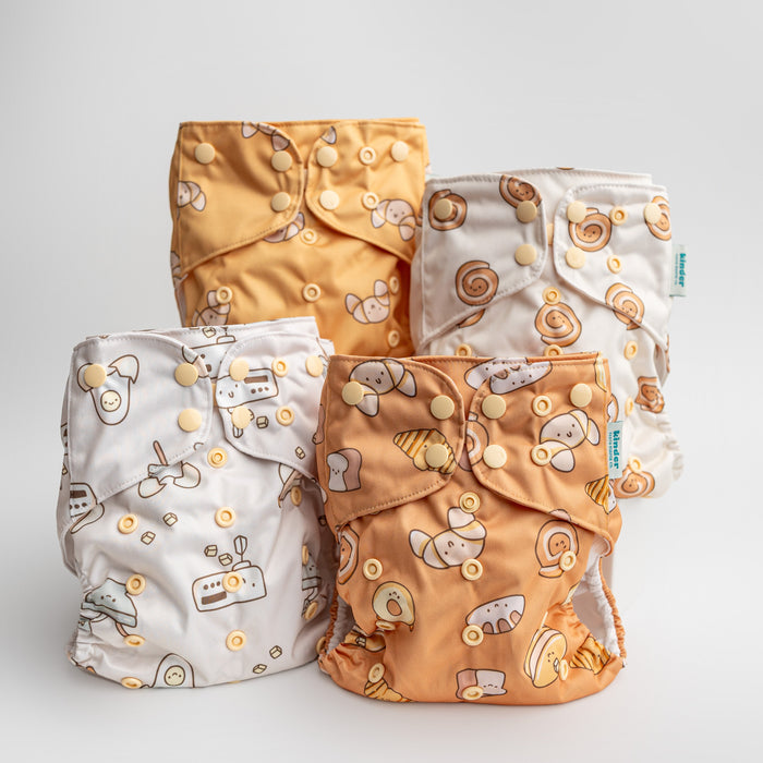 Food: Essentials Pocket Cloth Diaper with Athletic Wicking Jersey, Grows with your Baby