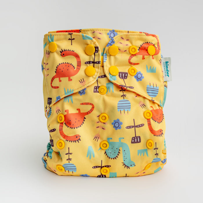 Animals and Insects: Essentials Pocket Cloth Diaper with Athletic Wicking Jersey, Grows with your Baby