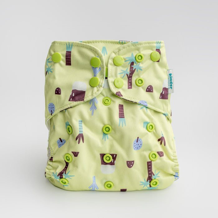 Nature: Essentials Pocket Cloth Diaper with Athletic Wicking Jersey, Grows with your Baby