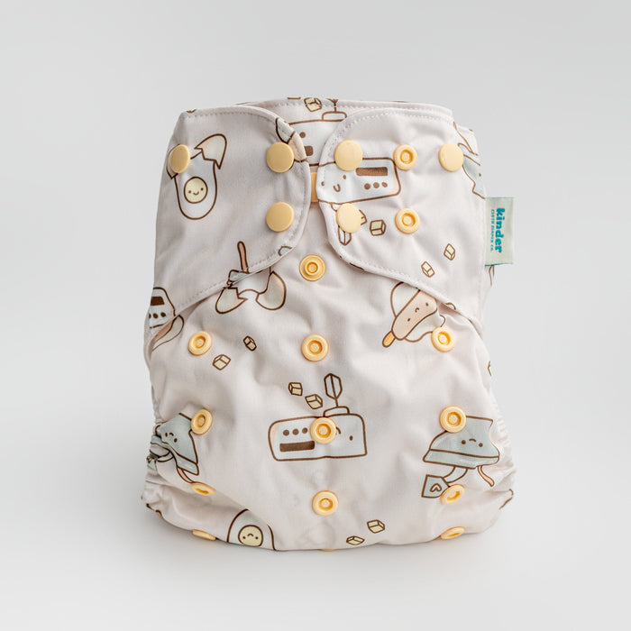 Food: Essentials Pocket Cloth Diaper with Athletic Wicking Jersey, Grows with your Baby