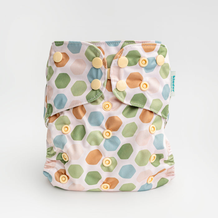 Abstract: Essentials Pocket Cloth Diaper with Athletic Wicking Jersey, Grows with your Baby