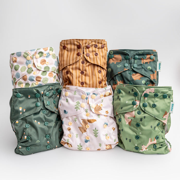 Nature: Essentials Pocket Cloth Diaper with Athletic Wicking Jersey, Grows with your Baby