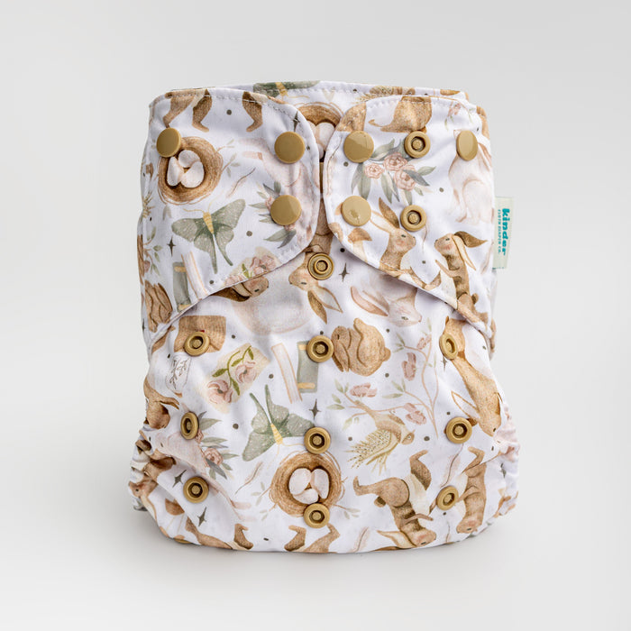 Animals and Insects: Essentials Pocket Cloth Diaper with Athletic Wicking Jersey, Grows with your Baby