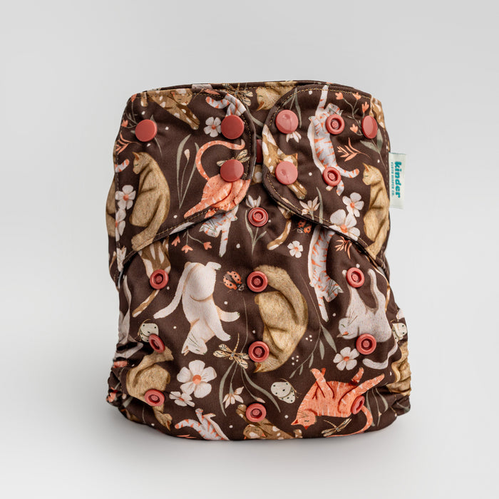 Animals and Insects: Essentials Pocket Cloth Diaper with Athletic Wicking Jersey, Grows with your Baby