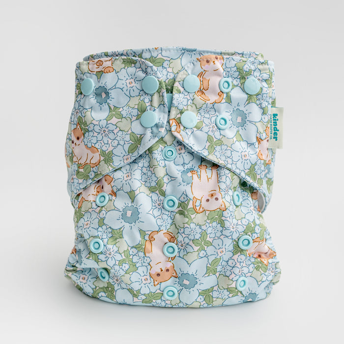 Animals and Insects: Essentials Pocket Cloth Diaper with Athletic Wicking Jersey, Grows with your Baby