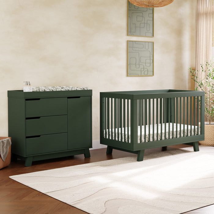 Babyletto Hudson 3-Drawer Changer Dresser with Removable Changing Tray - Nature Baby Outfitter