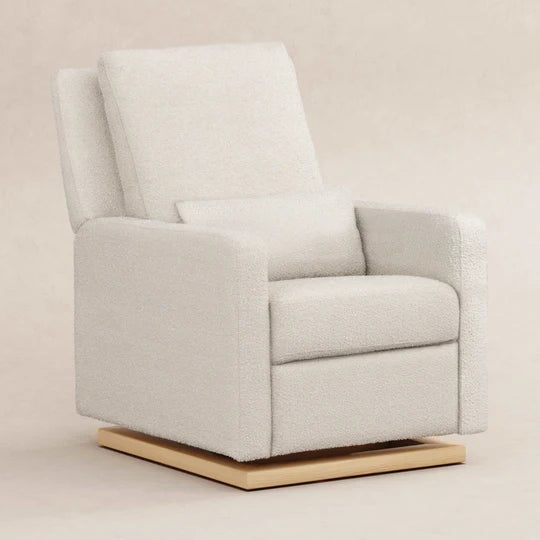 **FLOOR MODEL CLOSEOUT** Sigi Electronic Recliner and Glider in Boucle **NO SHIPPING**