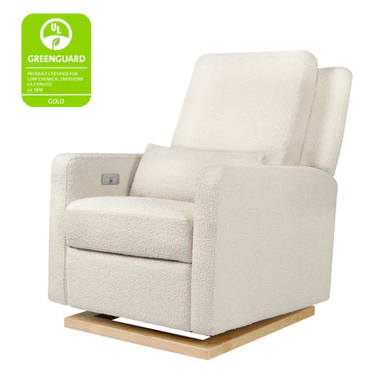 **FLOOR MODEL CLOSEOUT** Sigi Electronic Recliner and Glider in Boucle **NO SHIPPING**