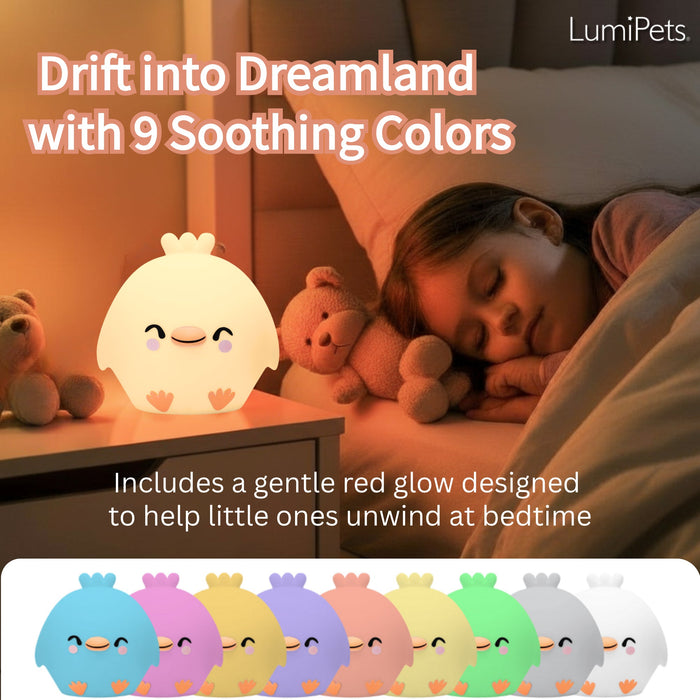 LumiPets® Clara the Chicken- Children's Touch Night Light - Nature Baby Outfitter