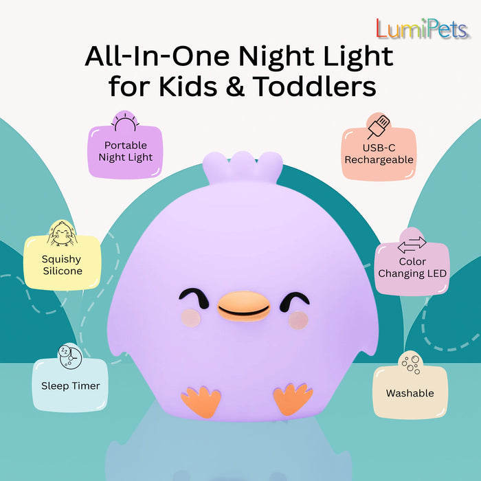 LumiPets® Clara the Chicken- Children's Touch Night Light - Nature Baby Outfitter