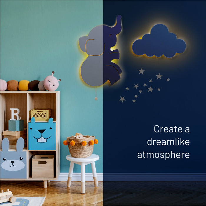 LumiDreams Wall Light - Kid's Decor Nightlight Elephant - Nature Baby Outfitter