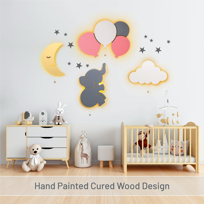 LumiDreams Wall Light - Kid's Decor Nightlight Elephant - Nature Baby Outfitter