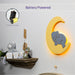 LumiDreams Wall Light - Kid's Decor Nightlight Elephant on Moon - Nature Baby Outfitter