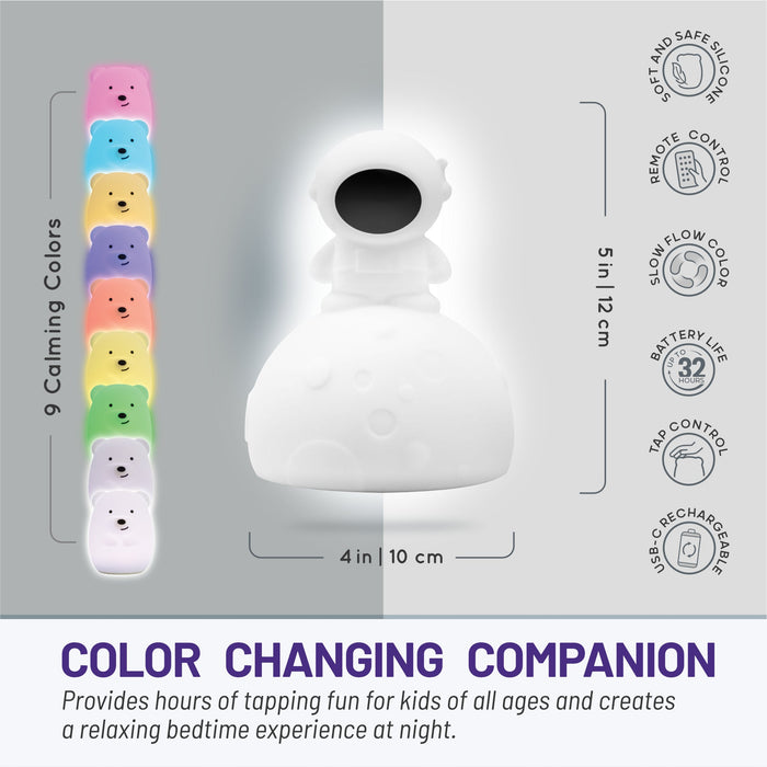 LumiPets® Alice the Astronaut- Children's Touch Night Light Junior - Nature Baby Outfitter