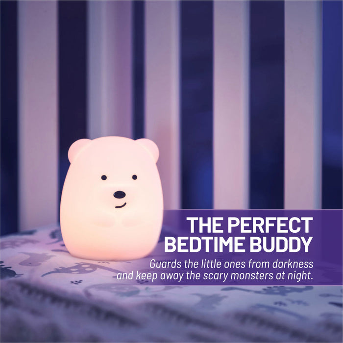 LumiPets® Bella the Bear- Children's Touch Night Light Junior - Nature Baby Outfitter