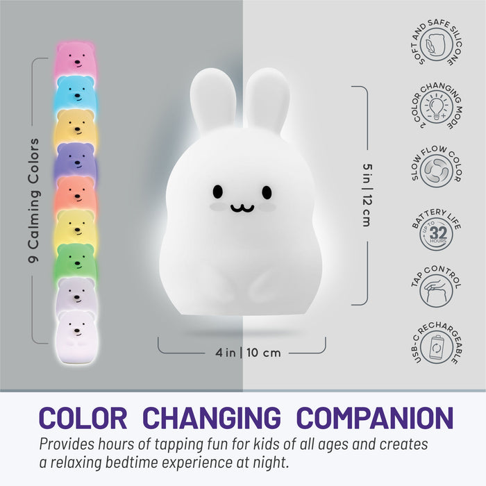 LumiPets® Basil the Bunny- Children's Touch Night Light Junior