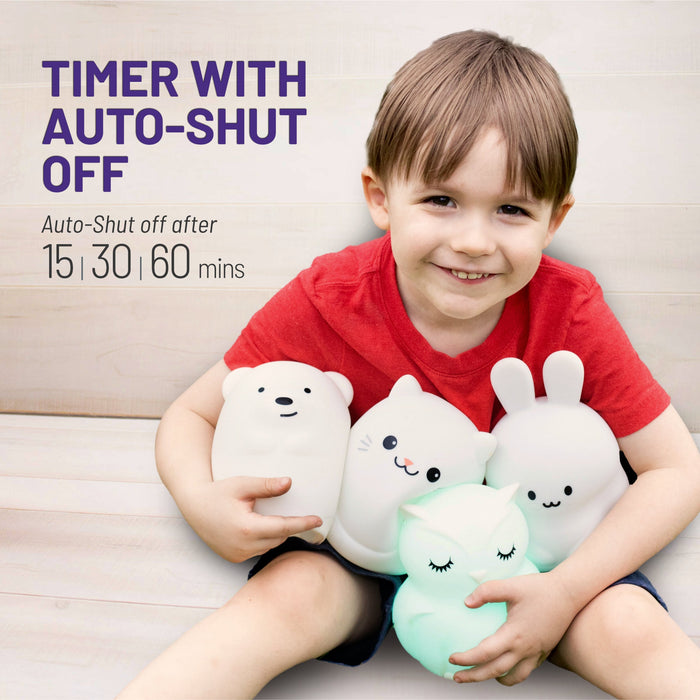 LumiPets® Baxter the Bunny- Children's Touch Night Light - Nature Baby Outfitter