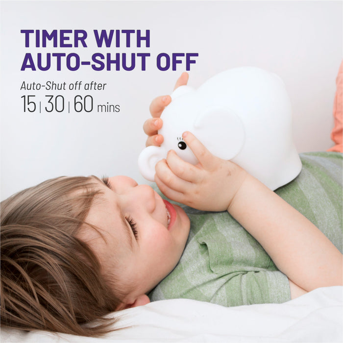 LumiPets® Eggbert the Elephant- Children's Touch Night Light - Nature Baby Outfitter