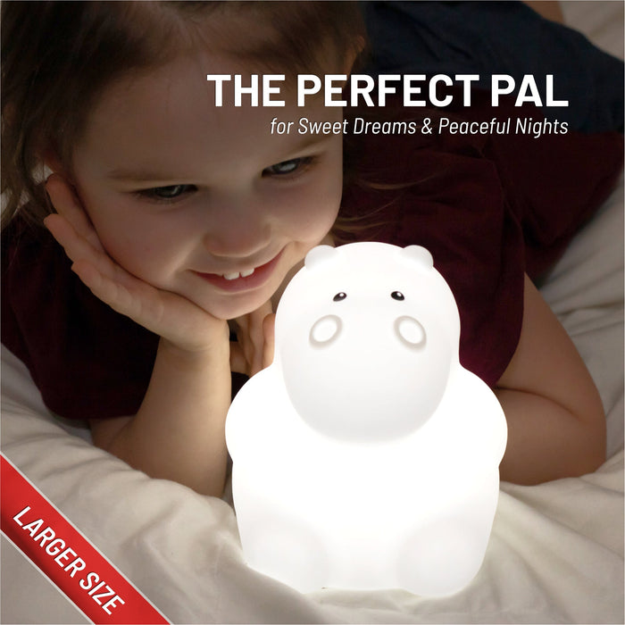 LumiPets® Honey the Hippo- Children's Touch Night Light - Nature Baby Outfitter