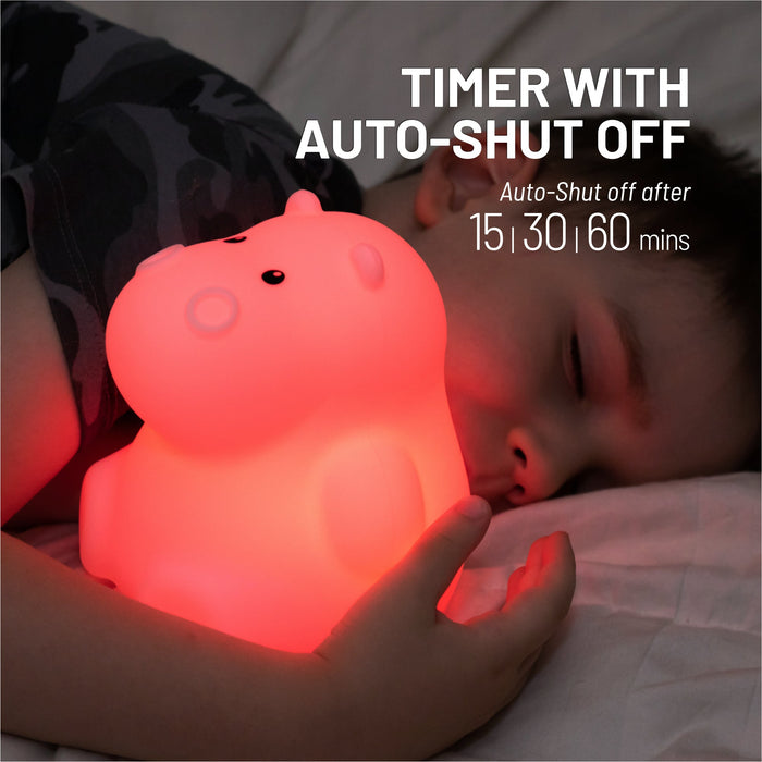 LumiPets® Honey the Hippo- Children's Touch Night Light - Nature Baby Outfitter