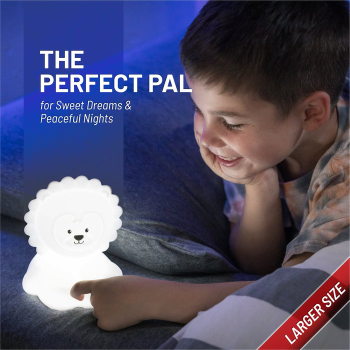 LumiPets® Luther the Lion- Children's Touch Night Light - Nature Baby Outfitter