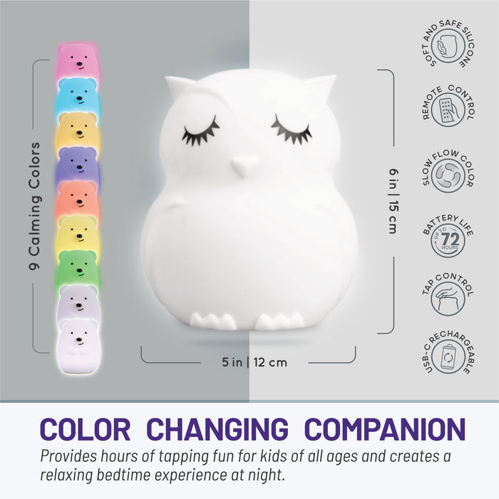 LumiPets® Opal the Owl- Children's Touch Night Light - Nature Baby Outfitter