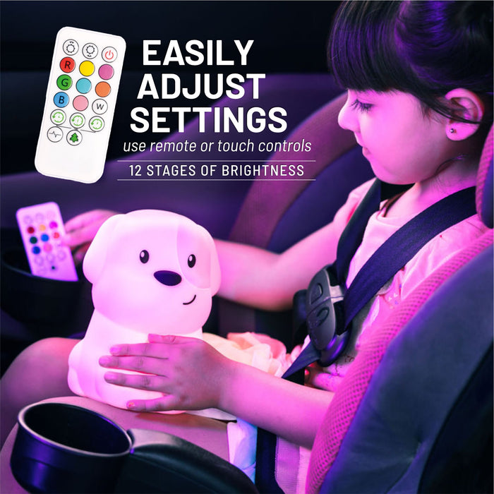 LumiPets® Pepper the Puppy- Children's Touch Night Light - Nature Baby Outfitter