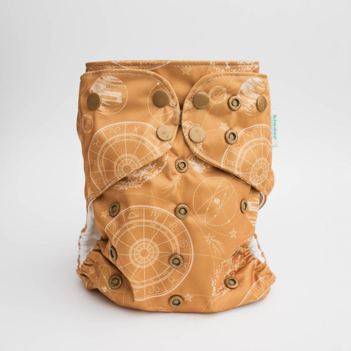 Space and Sky: Essentials Pocket Cloth Diaper with Athletic Wicking Jersey, Grows with your Baby