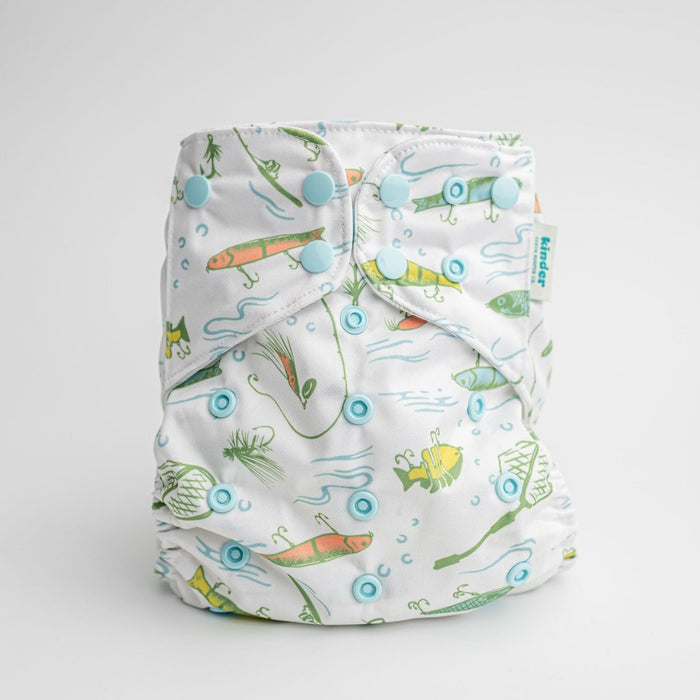 Nature: Essentials Pocket Cloth Diaper with Athletic Wicking Jersey, Grows with your Baby