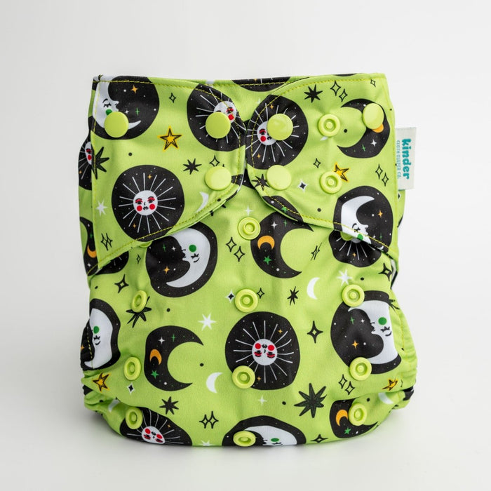 Space and Sky: Essentials Pocket Cloth Diaper with Athletic Wicking Jersey, Grows with your Baby